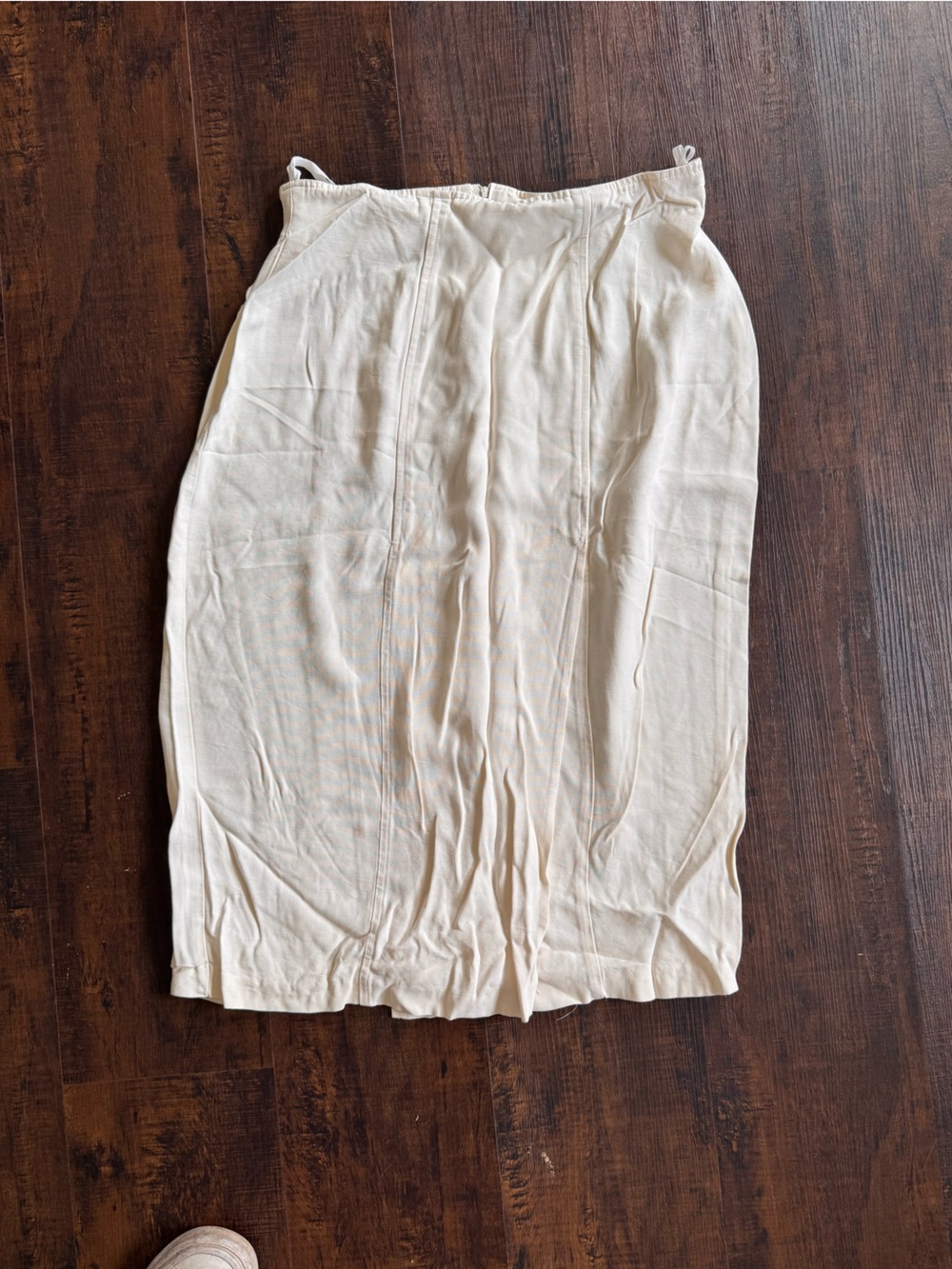 Vintage Women's Cream Midi Skirt